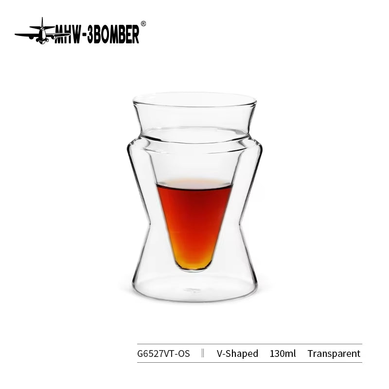 DW Series Glass Cup Double Wall Glass Coffee Mugs Borosilicate Glass Espresso Cups Professional Barista Accessories