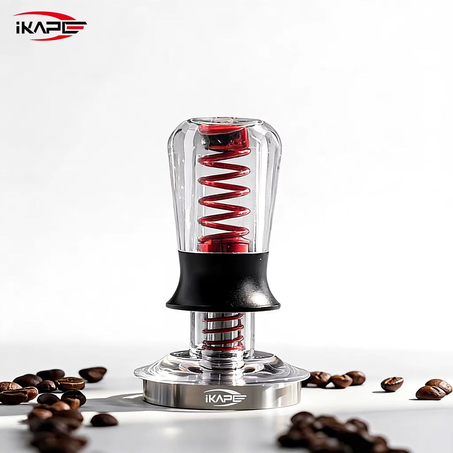 V3 Coffee Calibrated Tamper Transparent V2,Spring-Loaded Calibrated Tamper with Premium Stainless Steel Base