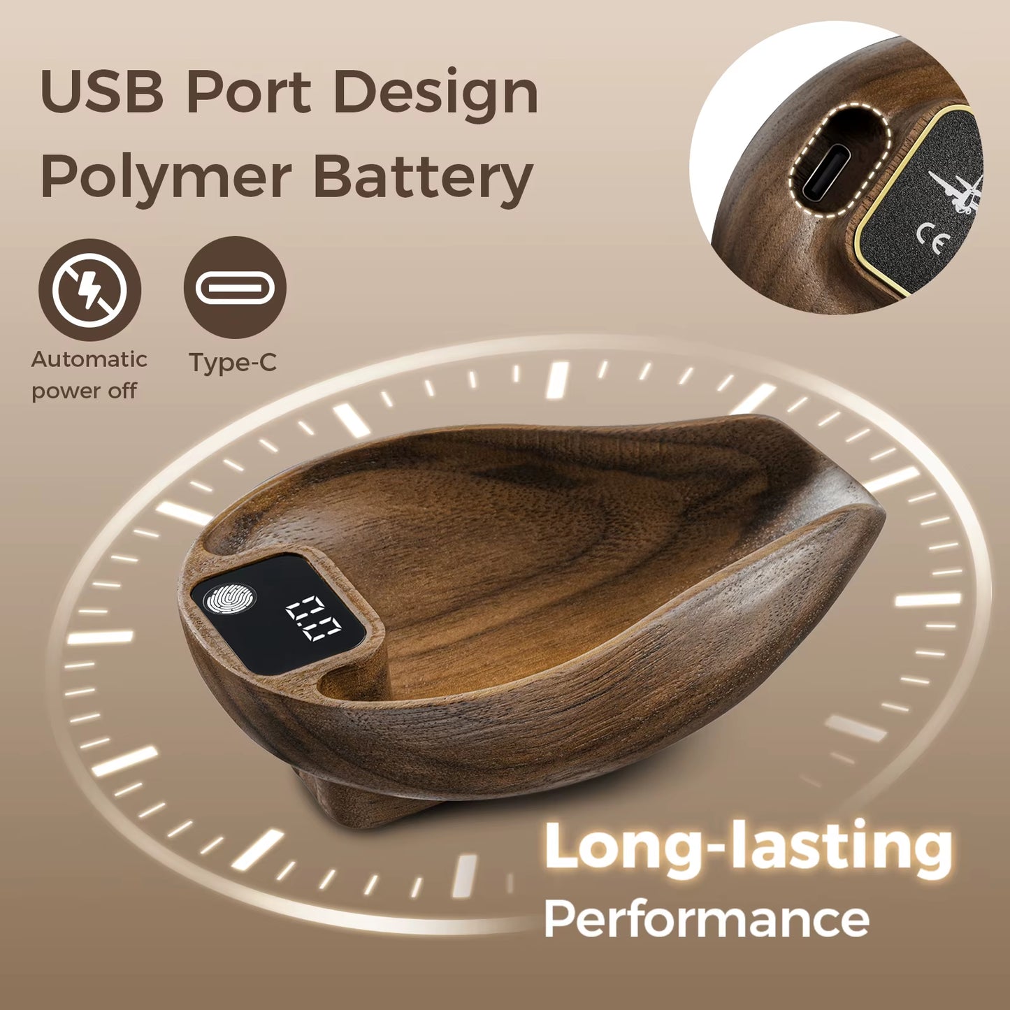 MHW-3BOMBER OVO Coffee Scale Digital Food Kitchen Scale Precise Wooden Bean Scale with Spray Bottle Barista Professional Tool