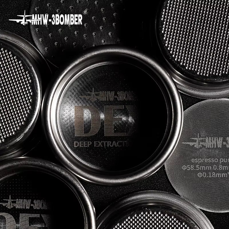 DEX Precise 58.5Mm Espresso Coffee Filter Baskets with Espresso Puck Screen Fit 58Mm Portafilter Barista Accessories