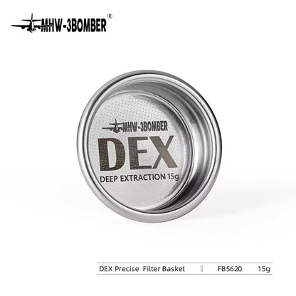 DEX Precise 58.5Mm Espresso Coffee Filter Baskets with Espresso Puck Screen Fit 58Mm Portafilter Barista Accessories