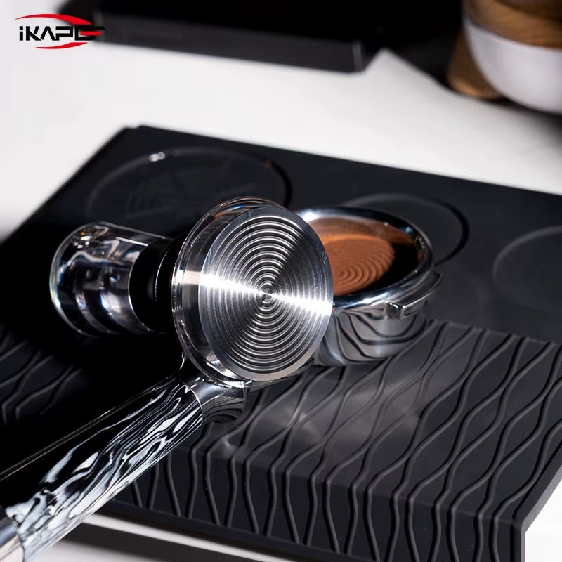 V3 Coffee Calibrated Tamper Transparent V2,Spring-Loaded Calibrated Tamper with Premium Stainless Steel Base