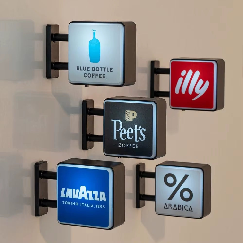 World Classic Coffee Brands Light Sign Refrigerator Magnet Coffee Machine Decor Lavassa Coffee Illy Coffee Peet'S Coffee