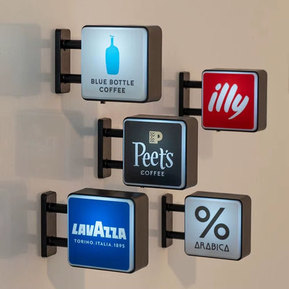 World Classic Coffee Brands Light Sign Refrigerator Magnet Coffee Machine Decor Lavassa Coffee Illy Coffee Peet'S Coffee