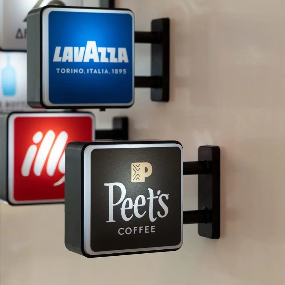 World Classic Coffee Brands Light Sign Refrigerator Magnet Coffee Machine Decor Lavassa Coffee Illy Coffee Peet'S Coffee