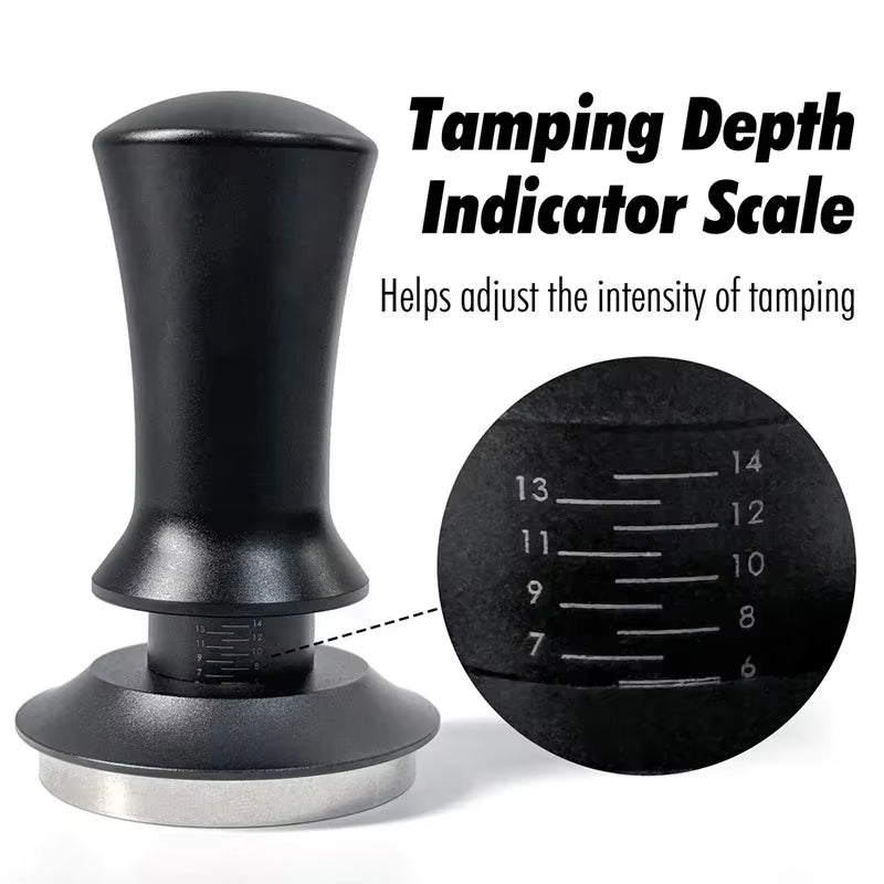 Coffee Tamper Spring Espresso Tamper 51Mm 53Mm 58Mm Coffee Tampers and Coffee Stirrer Stainless Steel Tampers Coffee Accessories