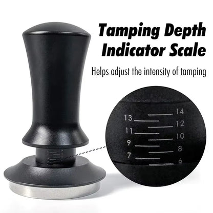 Coffee Tamper Spring Espresso Tamper 51Mm 53Mm 58Mm Coffee Tampers and Coffee Stirrer Stainless Steel Tampers Coffee Accessories