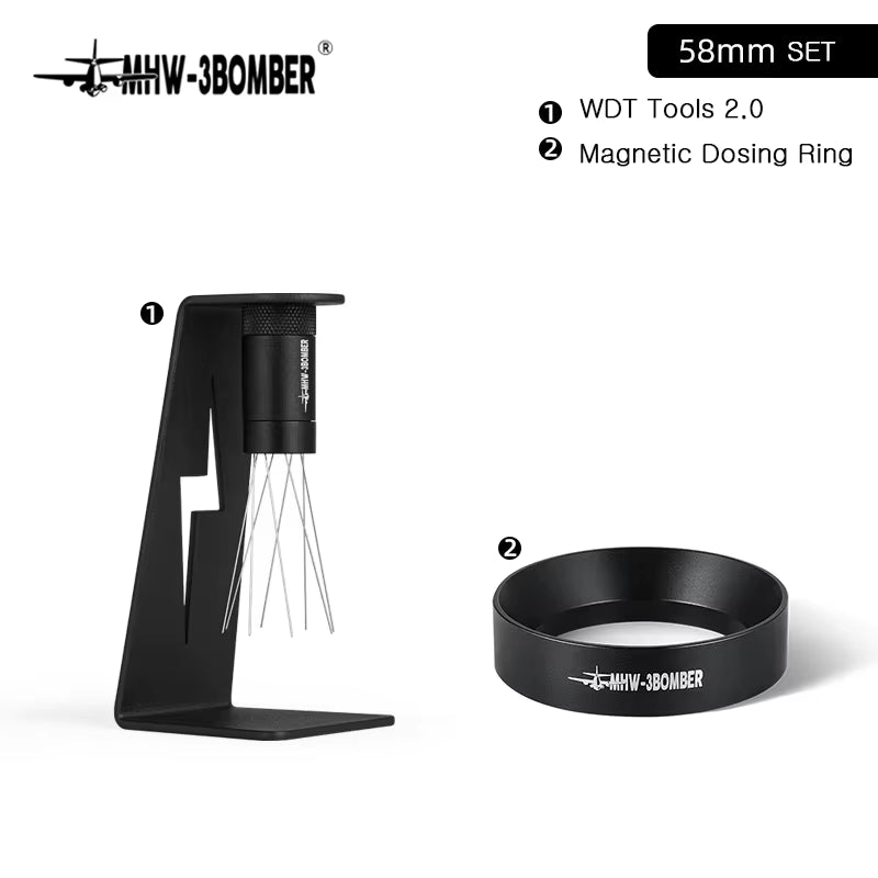 Adjustable WDT Espresso Distribution Tool Replaceable Needles Coffee Stirrer with Magnetic Stand Barista Accessories
