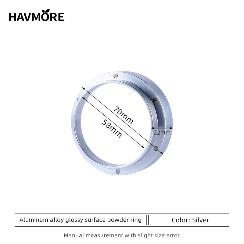 51/53/58Mm Aluminum Alloy Portafilter Dosing Funnel Magnetic Dosing Ring Free Espresso Tools
