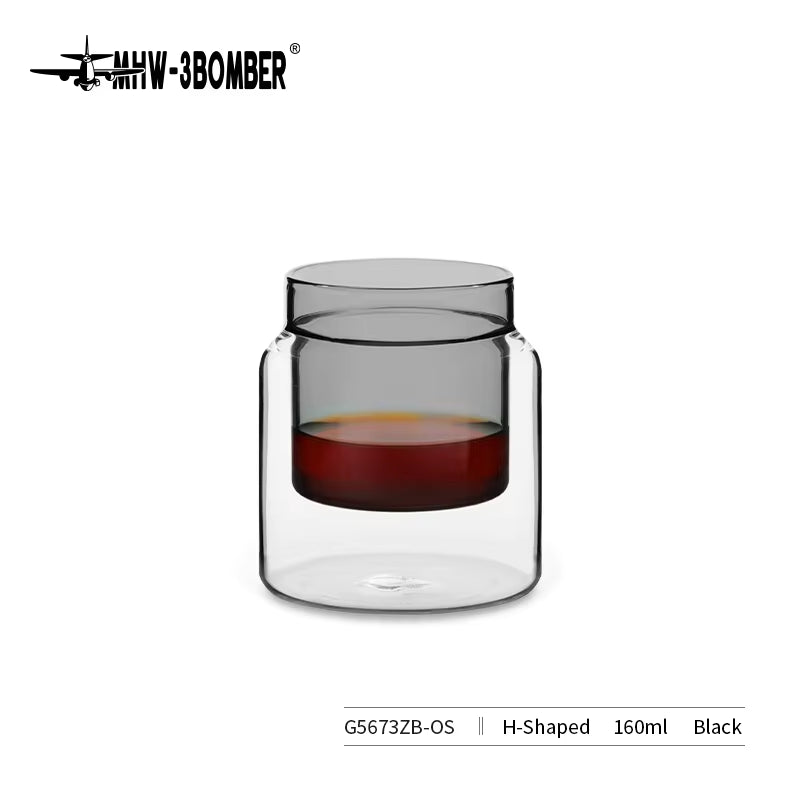 DW Series Glass Cup Double Wall Glass Coffee Mugs Borosilicate Glass Espresso Cups Professional Barista Accessories