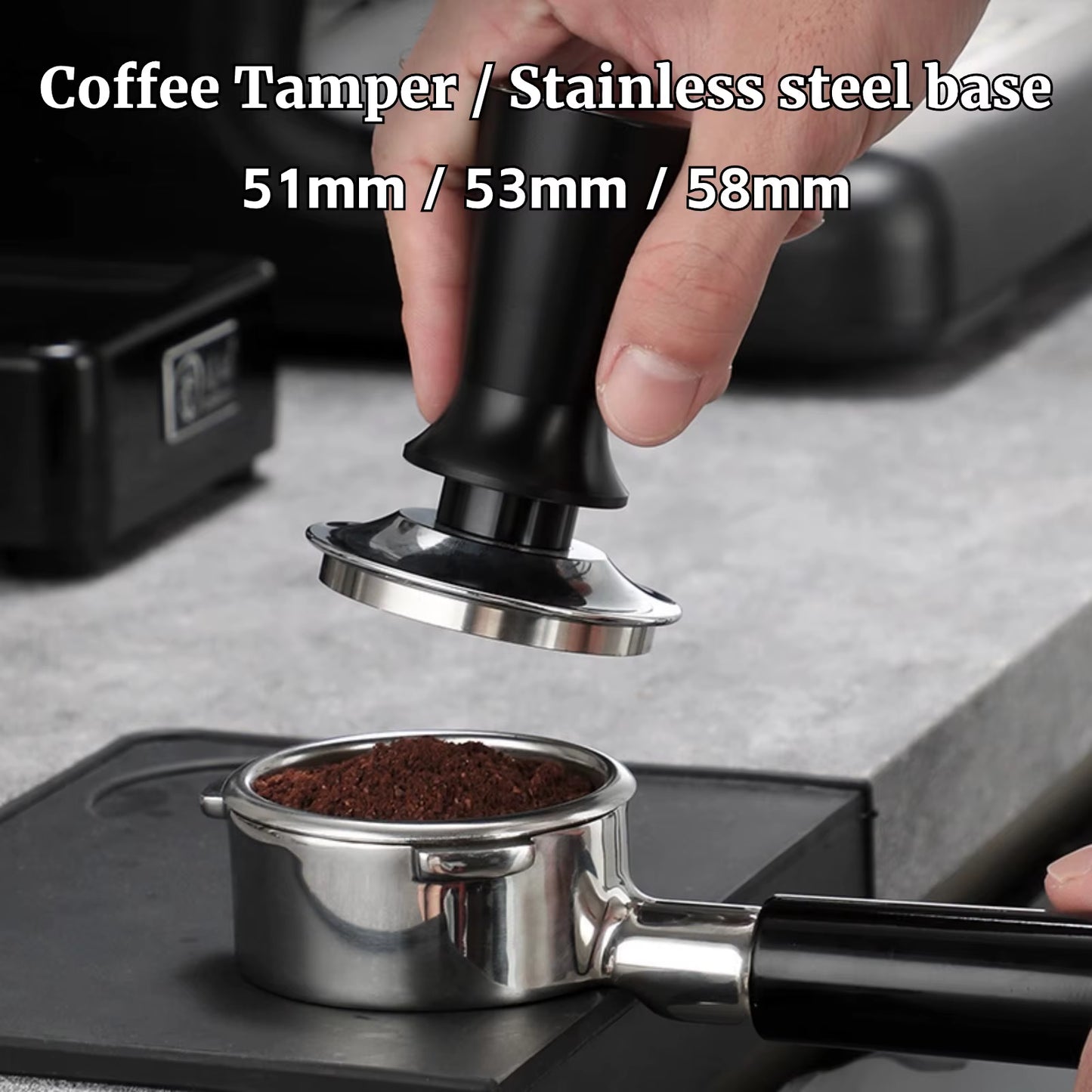 58Mm 53Mm 54Mm 51Mm Espresso Tamper Barista Coffee Tamper with Calibrated Spring Loaded Stainless Steel Tampers