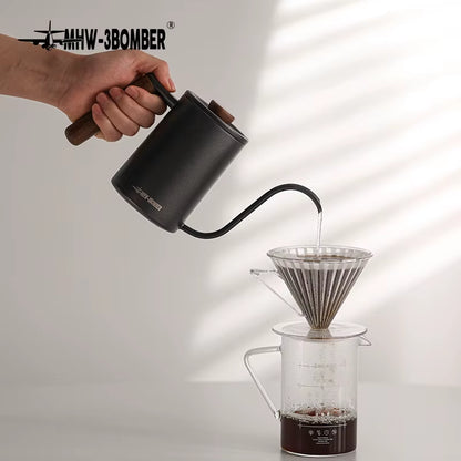 Pour over Coffee Kettle 400Ml/600Ml Stainless Steel Gooseneck Tea Water Pot Chic Cafe Barista Kitchen Accessories