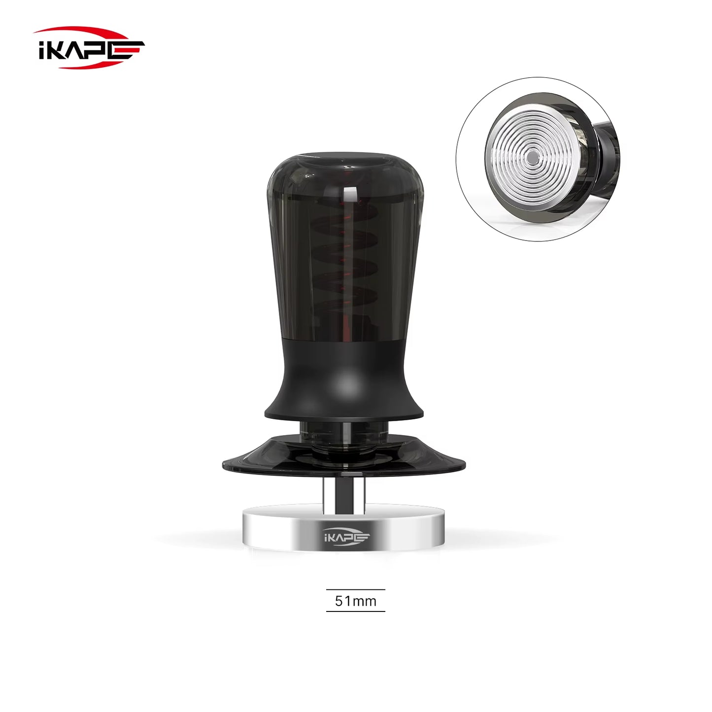 V3 Coffee Calibrated Tamper Transparent V2,Spring-Loaded Calibrated Tamper with Premium Stainless Steel Base