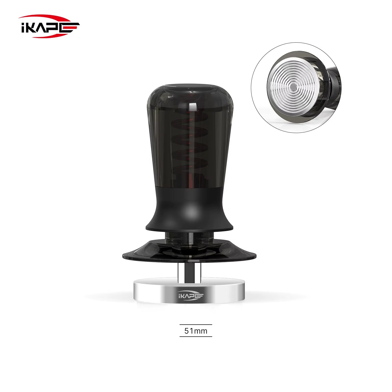 V3 Coffee Calibrated Tamper Transparent V2,Spring-Loaded Calibrated Tamper with Premium Stainless Steel Base