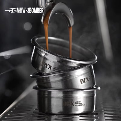 DEX Precise 58.5Mm Espresso Coffee Filter Baskets with Espresso Puck Screen Fit 58Mm Portafilter Barista Accessories