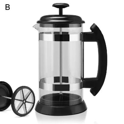 French Press Coffee/Tea Brewer Coffee Pot Coffee Maker Kettle 1000ML Stainless Steel Glass Thermos Barista Tools Coffee Carafe