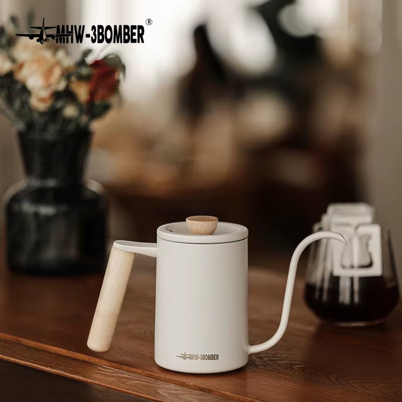 Pour over Coffee Kettle 400Ml/600Ml Stainless Steel Gooseneck Tea Water Pot Chic Cafe Barista Kitchen Accessories