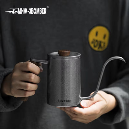 Pour over Coffee Kettle 400Ml/600Ml Stainless Steel Gooseneck Tea Water Pot Chic Cafe Barista Kitchen Accessories