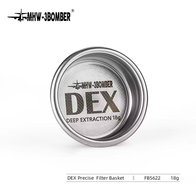 DEX Precise 58.5Mm Espresso Coffee Filter Baskets with Espresso Puck Screen Fit 58Mm Portafilter Barista Accessories