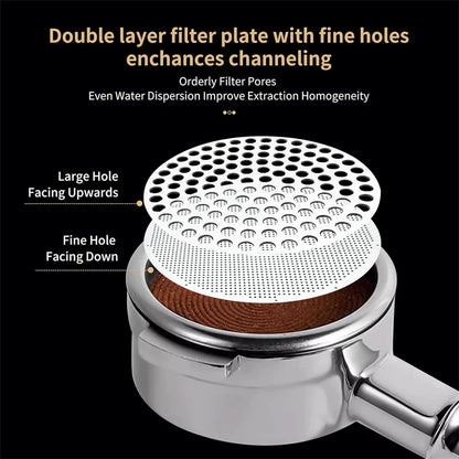 Espresso Coffee Puck Screen 51/53/58mm - Reusable Coffee Filter Mesh Stainless Steel Coffee Portafilter Mesh 1.2mm Thickness Coffee Filter