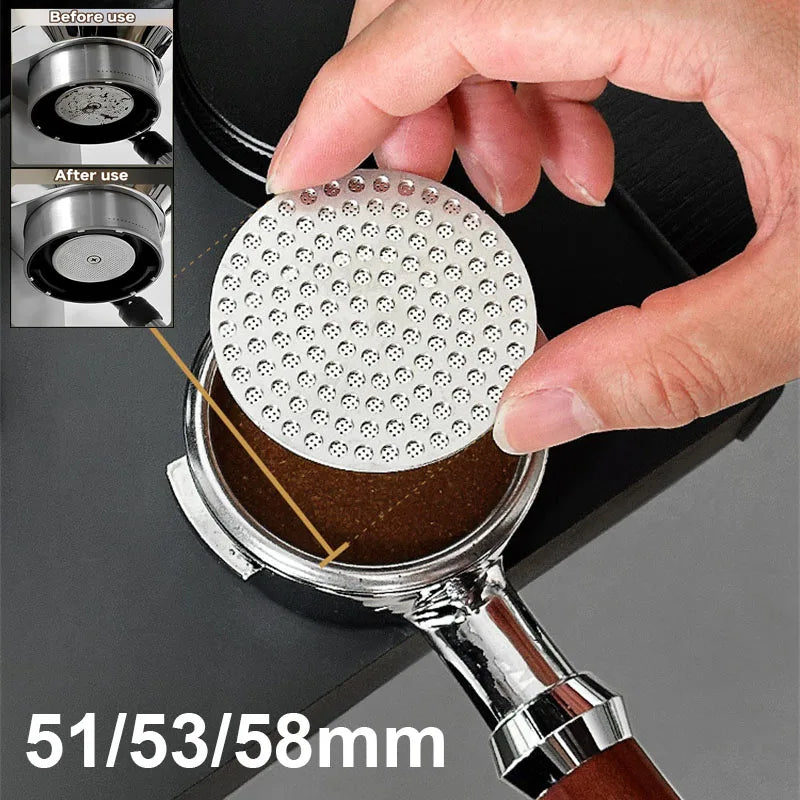 Espresso Coffee Puck Screen 51/53/58mm - Reusable Coffee Filter Mesh Stainless Steel Coffee Portafilter Mesh 1.2mm Thickness Coffee Filter