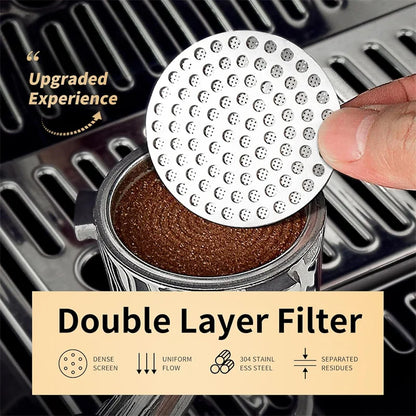 Espresso Coffee Puck Screen 51/53/58mm - Reusable Coffee Filter Mesh Stainless Steel Coffee Portafilter Mesh 1.2mm Thickness Coffee Filter
