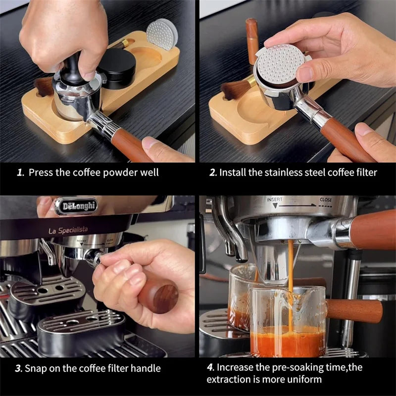 Espresso Coffee Puck Screen 51/53/58mm - Reusable Coffee Filter Mesh Stainless Steel Coffee Portafilter Mesh 1.2mm Thickness Coffee Filter
