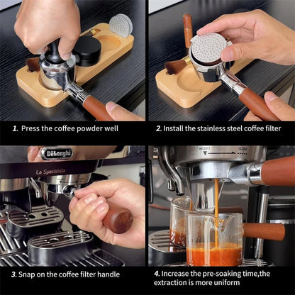 Espresso Coffee Puck Screen 51/53/58mm - Reusable Coffee Filter Mesh Stainless Steel Coffee Portafilter Mesh 1.2mm Thickness Coffee Filter