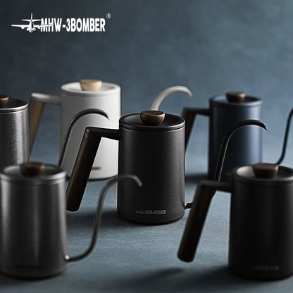 Pour over Coffee Kettle 400Ml/600Ml Stainless Steel Gooseneck Tea Water Pot Chic Cafe Barista Kitchen Accessories