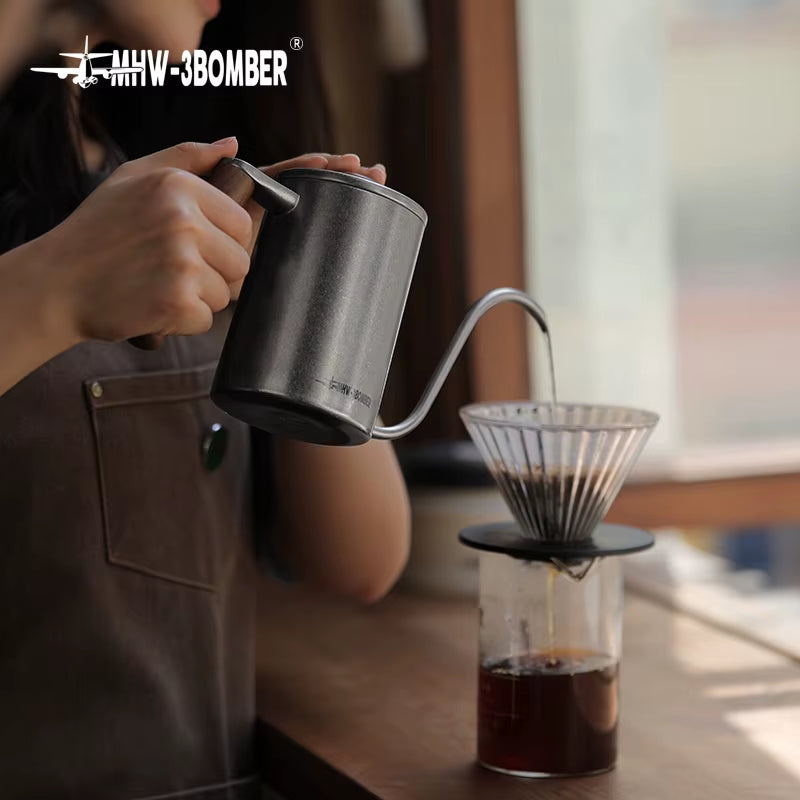 Pour over Coffee Kettle 400Ml/600Ml Stainless Steel Gooseneck Tea Water Pot Chic Cafe Barista Kitchen Accessories