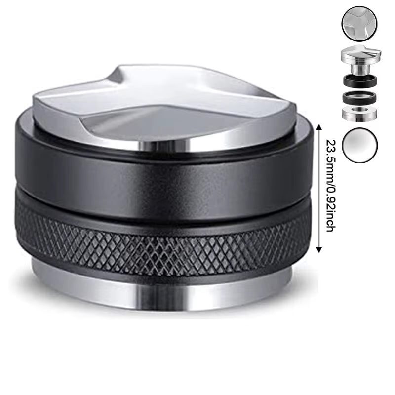 51/53/58Mm Coffee Distributor & Tamper, Dual Head Coffee Leveler Fits, Adjustable Depth-Espresso 3Angled and Flat Tampers