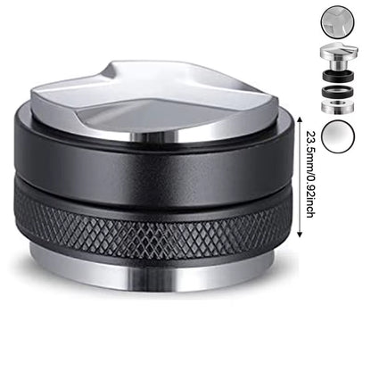 51/53/58Mm Coffee Distributor & Tamper, Dual Head Coffee Leveler Fits, Adjustable Depth-Espresso 3Angled and Flat Tampers