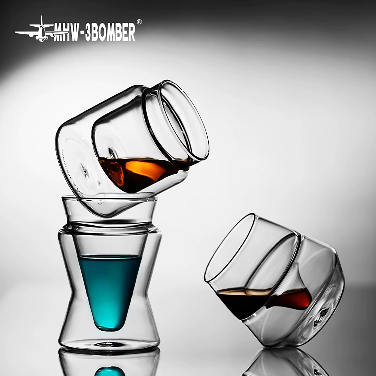 DW Series Glass Cup Double Wall Glass Coffee Mugs Borosilicate Glass Espresso Cups Professional Barista Accessories