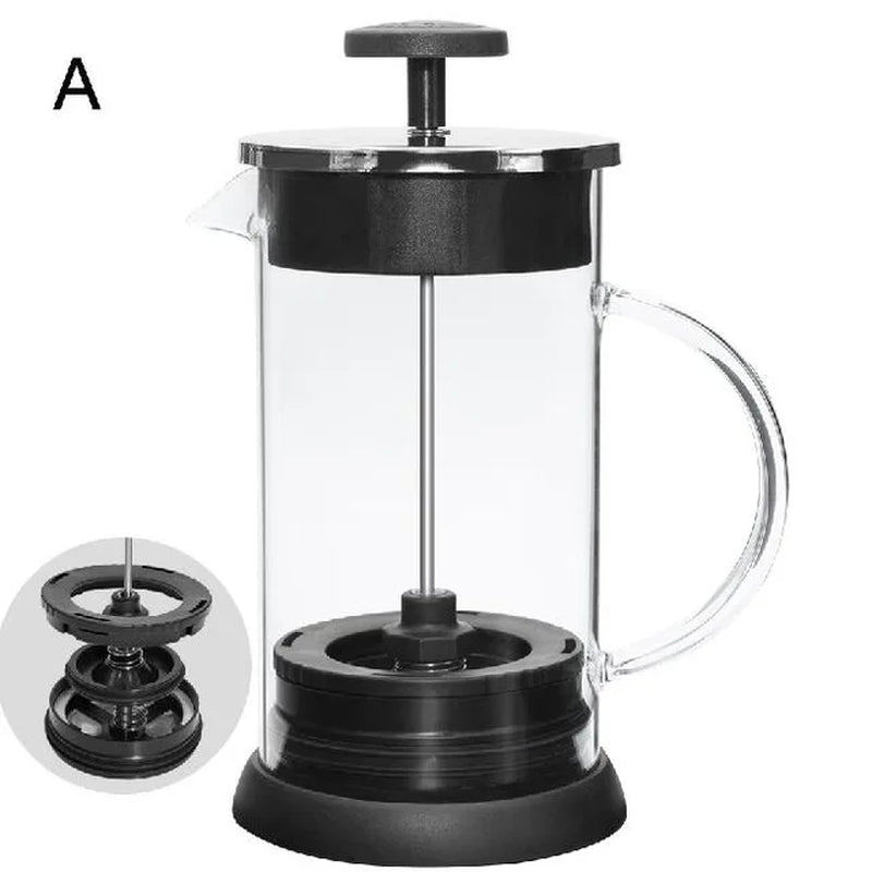 French Press Coffee/Tea Brewer Coffee Pot Coffee Maker Kettle 1000ML Stainless Steel Glass Thermos Barista Tools Coffee Carafe