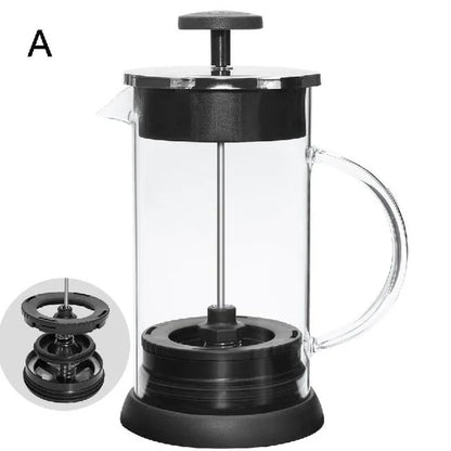 French Press Coffee/Tea Brewer Coffee Pot Coffee Maker Kettle 1000ML Stainless Steel Glass Thermos Barista Tools Coffee Carafe