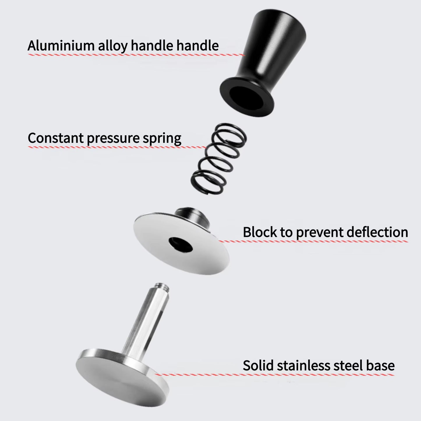 58Mm 53Mm 54Mm 51Mm Espresso Tamper Barista Coffee Tamper with Calibrated Spring Loaded Stainless Steel Tampers