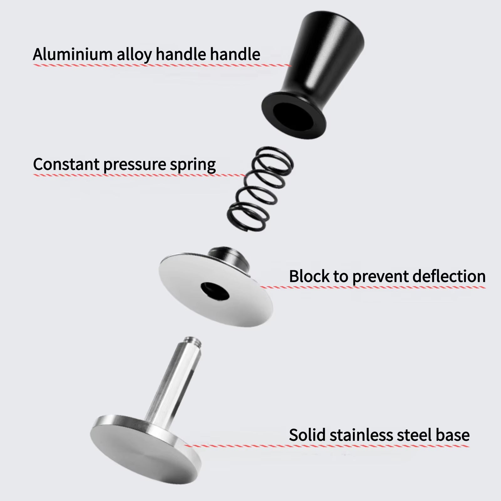 58Mm 53Mm 54Mm 51Mm Espresso Tamper Barista Coffee Tamper with Calibrated Spring Loaded Stainless Steel Tampers