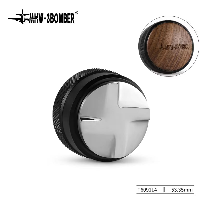 51/53/58Mm Espresso Tamper and Coffee Distributor with Tamping Mat and Cleaning Brush Set Professional Leveler Tools